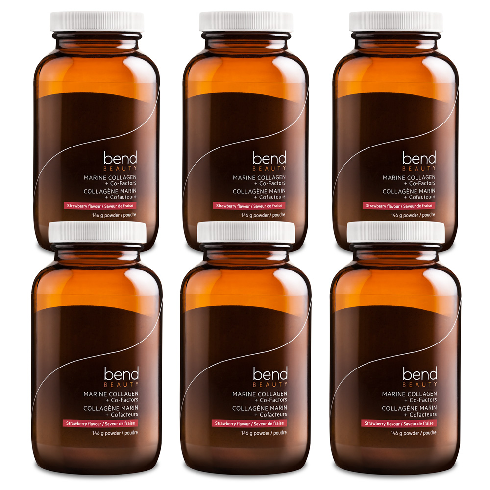 Bend Beauty Marin Collagen + Co-Facteurs Strawberry 146g x6