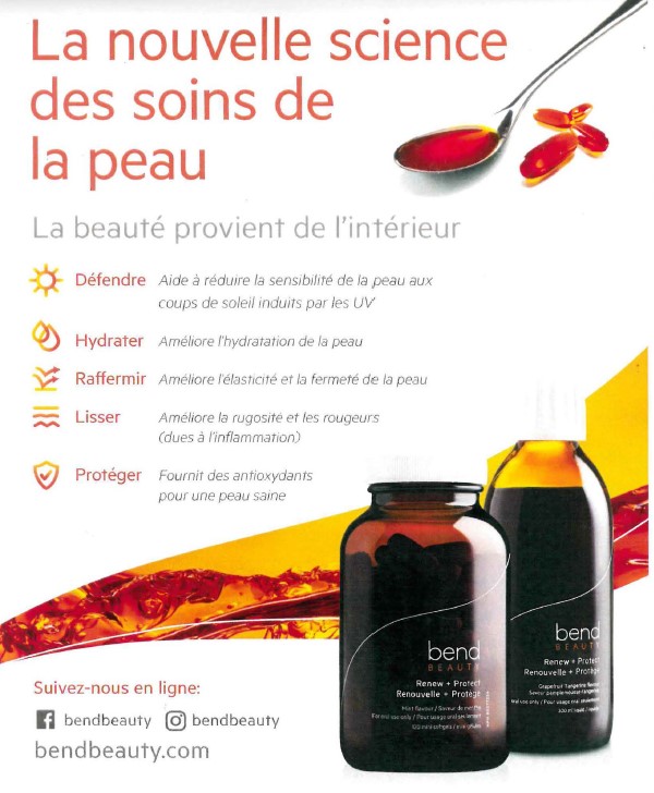 Bend Beauty Tente Affichette Omega 3 French