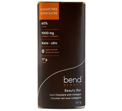 [86516] Bend Beauty Bar de Collagène au Chocolat Sans Sucre 40g