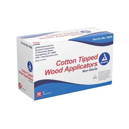 [4302] Cotton Tip Applicator 6'' NS 100pc