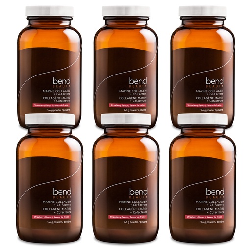 [86502x6] Bend Beauty Marin Collagen + Co-Facteurs Strawberry 146g x6